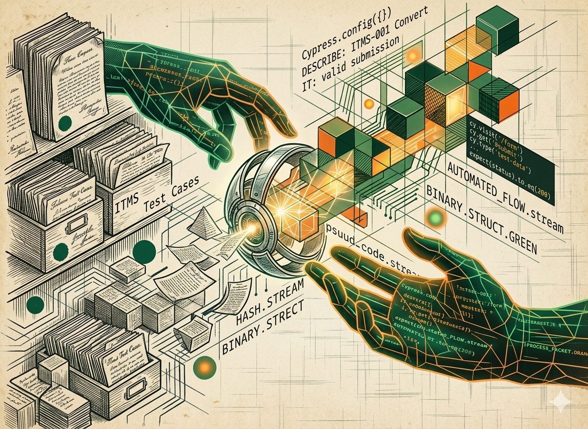 Turning ITMS Test Cases into Cypress Automation with AI